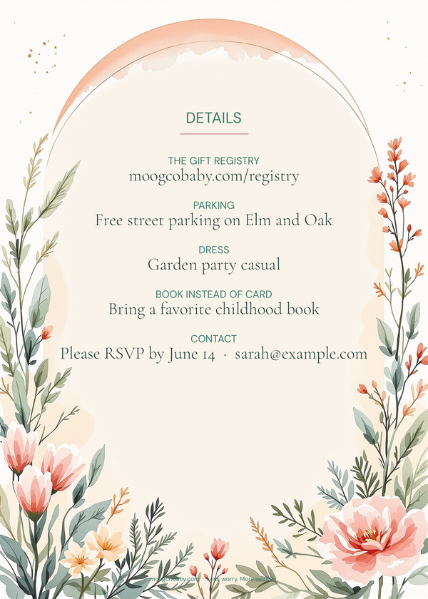 invitation boho terracotta back