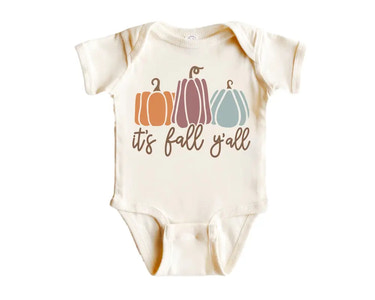 Its Fall Yall Pumpkin - Baby Boy Girl Clothes Infant Bodysuit Funny Cute Newborn Baby Bodysuit