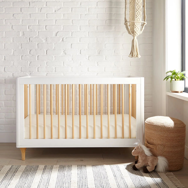 Cooling bamboo crib fitted sheet in angle 6, perfect for a comfortable and breathable baby sleep environment.