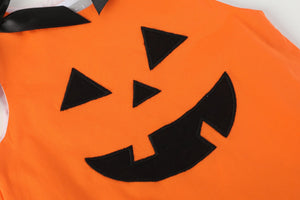 Jack-O-Lantern Pumpkin Halloween Ruffle Dress