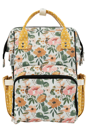 Josie Floral & Mustard Dot - Diaper Bag