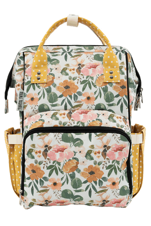 Josie Floral & Mustard Dot - Diaper Bag