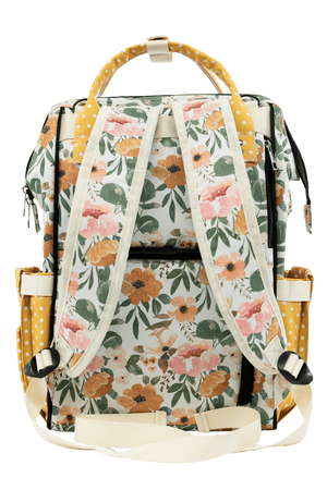 Josie Floral & Mustard Dot - Diaper Bag