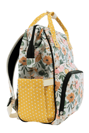 Josie Floral & Mustard Dot - Diaper Bag