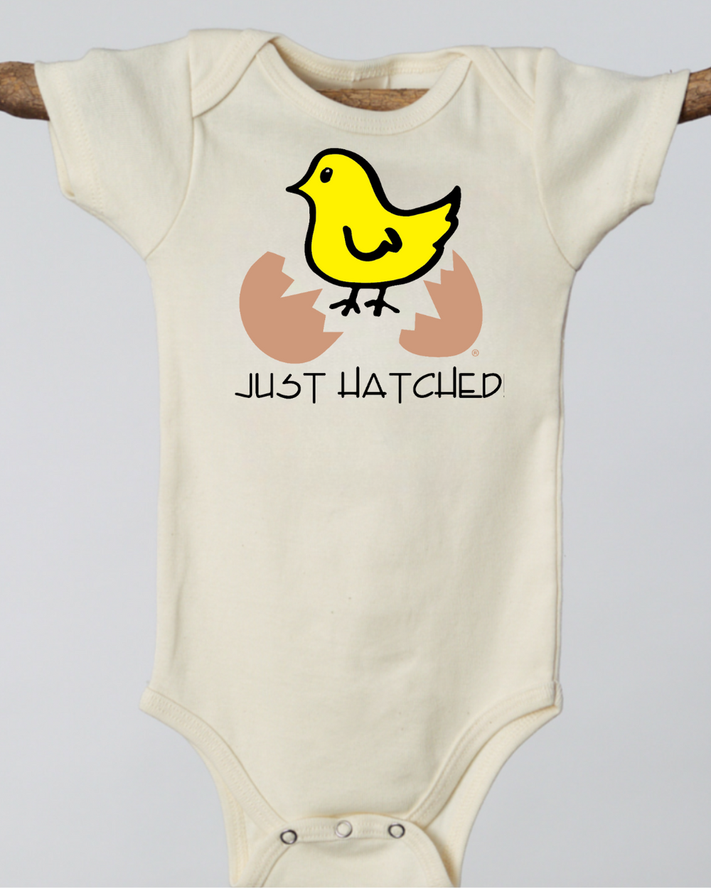 Just Hatched Baby Short Sleeve Romper | Organic Cotton |