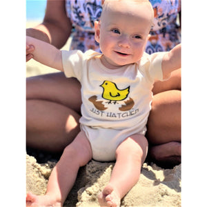 Just Hatched Baby Short Sleeve Romper | Organic Cotton |