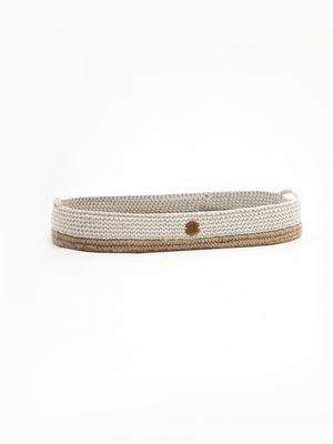 Boho Baby Changing Basket with Jute Accent