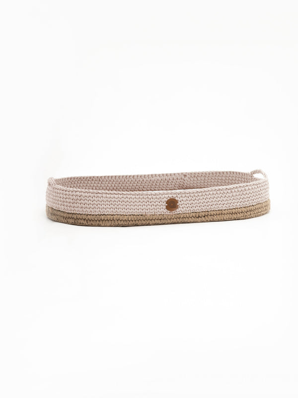 Boho Baby Changing Basket with Jute Accent