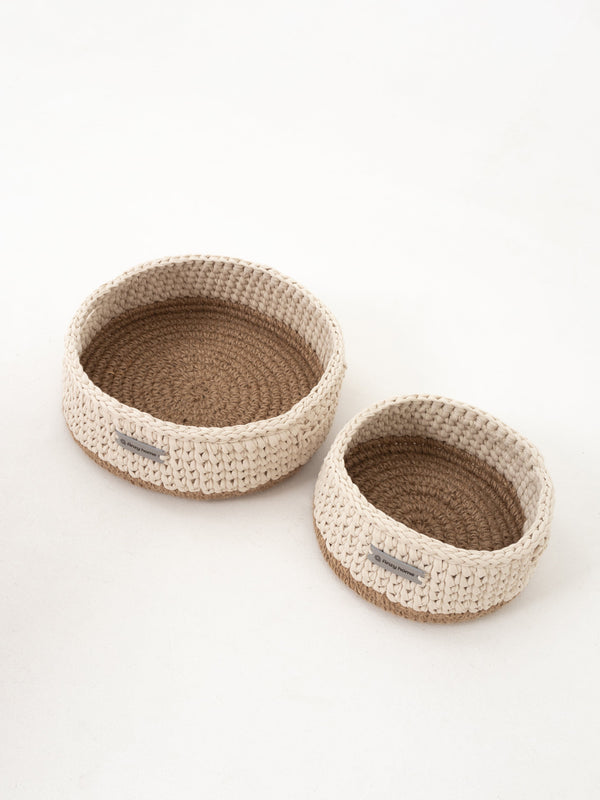 Basket Round with Jute Accent
