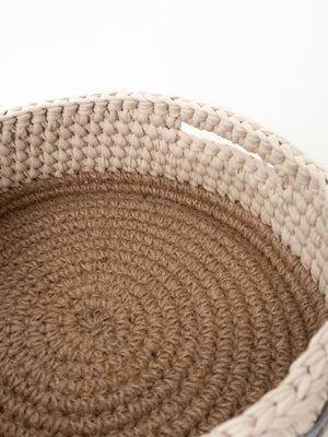 Basket Round with Jute Accent