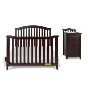 AFG Kali II 4-in-1 Convertible Crib and Changer Combo Espresso