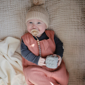 Mushie Organic Cotton Sleep Bag lightweight breathable two-way zipper