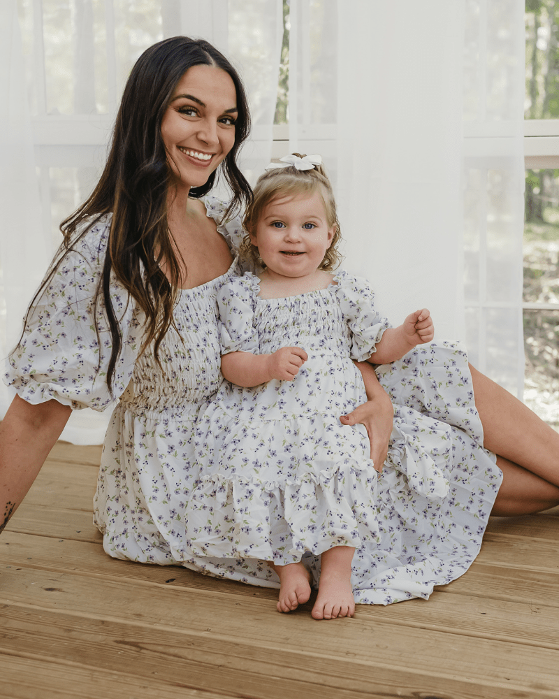 Katherine Dress - Lavender Floral