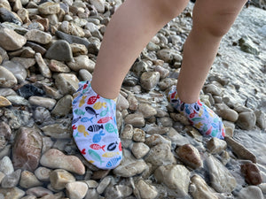 Non-Slip Sole, Unisex Baby, Children's Sea Shoes, Pool Booties, Colorful Fish