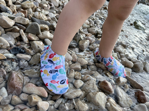 Non-Slip Sole, Unisex Baby, Children's Sea Shoes, Pool Booties, Colorful Fish