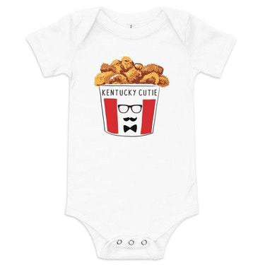 Kentucky Fried Baby Onesie - Cute short sleeve bodysuit for infants, perfect for playful and cozy outfits.
