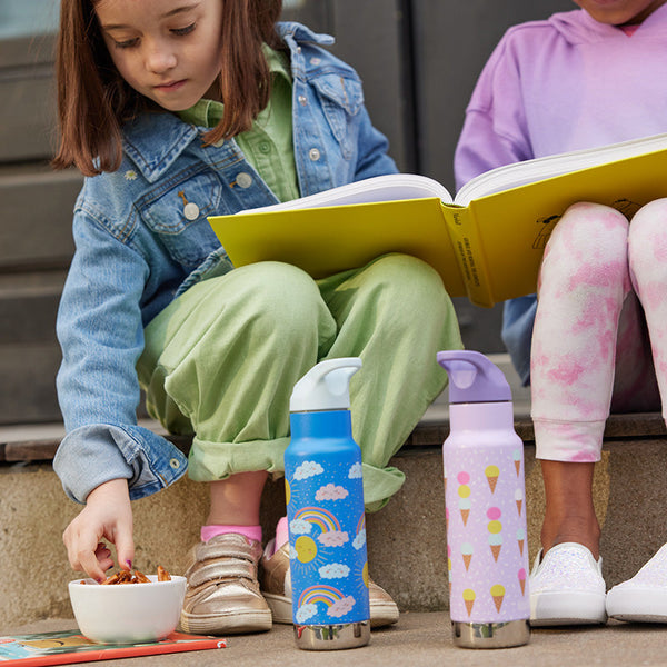 12oz Kid's Classic Insulated Bottle with Flip Seal Sport Cap, shown from angle 2, perfect for active kids.