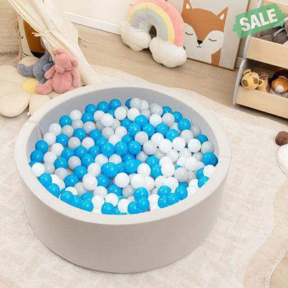 Kiddie Baby Playpen with 200 Ocean Balls and Storage Bag-Gray Baby Playpen & Playards