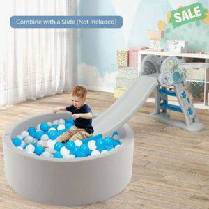 Kiddie Baby Playpen with 200 Ocean Balls and Storage Bag-Gray Baby Playpen & Playards