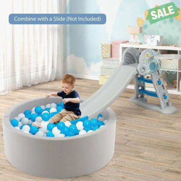 Kiddie Baby Playpen with 200 Ocean Balls and Storage Bag-Gray Baby Playpen & Playards