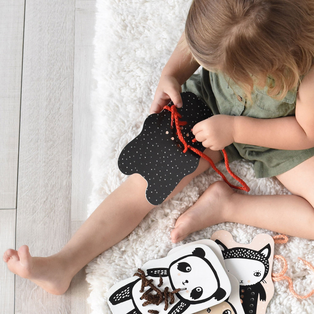 Lacing Cards featuring adorable baby animals for fun and educational playtime.