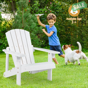 Kid’s Adirondack Chair with High Backrest and Arm Rest-Coffee Kids Chairs & Seating