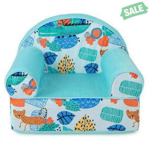 Kids Armchair with Plush Velvet Cover and Soft Sponge Filling-Blue Kids Chairs & Seating