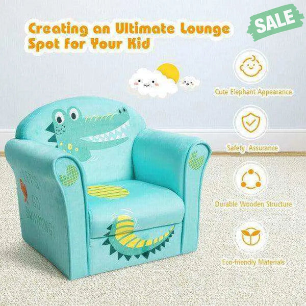 Kids Astronaut Armrest Upholstered Couch Blue Kids Chairs & Seating