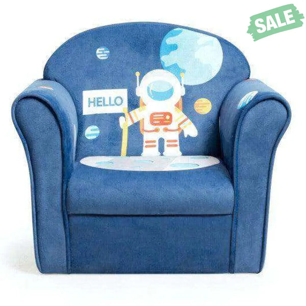Kids Astronaut Armrest Upholstered Couch Blue Kids Chairs & Seating