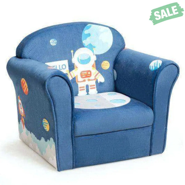 Kids Astronaut Armrest Upholstered Couch Blue Kids Chairs & Seating