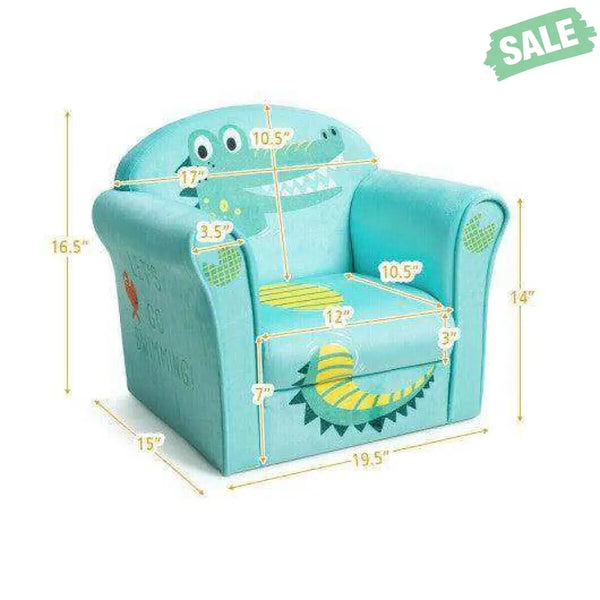 Kids Astronaut Armrest Upholstered Couch Blue Kids Chairs & Seating