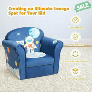 Kids Astronaut Armrest Upholstered Couch Blue Kids Chairs & Seating