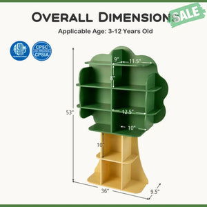 Kids Bookcase Toy Storage Organizer with Open Storage Shelves-Giraffe Kids Storage