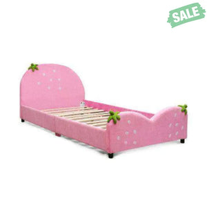 Kids Children Upholstered Berry Pattern Toddler Bed Toddler Beds