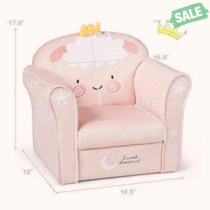 Kids Lamb Sofa Children Armrest Couch Pink Kids Chairs & Seating