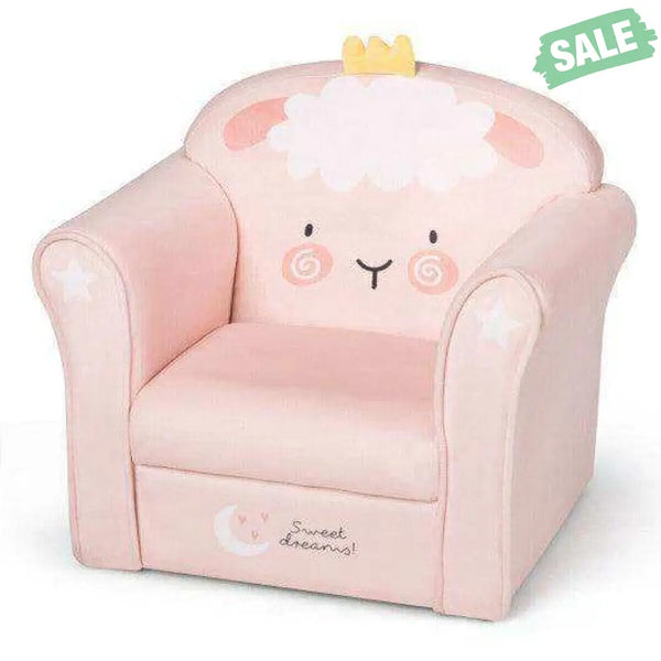 Kids Lamb Sofa Children Armrest Couch Pink Kids Chairs & Seating