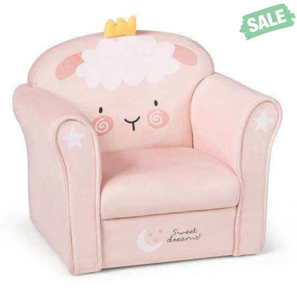 Kids Lamb Sofa Children Armrest Couch Pink Kids Chairs & Seating