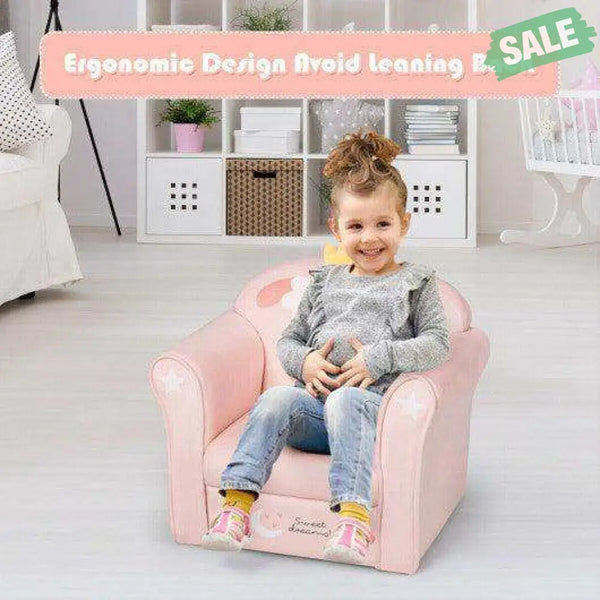 Kids Lamb Sofa Children Armrest Couch Pink Kids Chairs & Seating