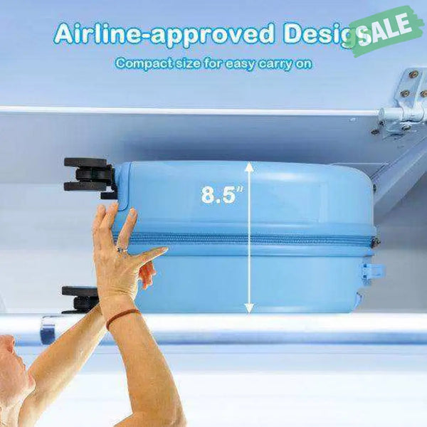 Kids Luggage Set with 14 Inches Carry-on Hardside Spinner Toddler Luggage and 10 Inches Backpack-Blue Blue Kids Luggage