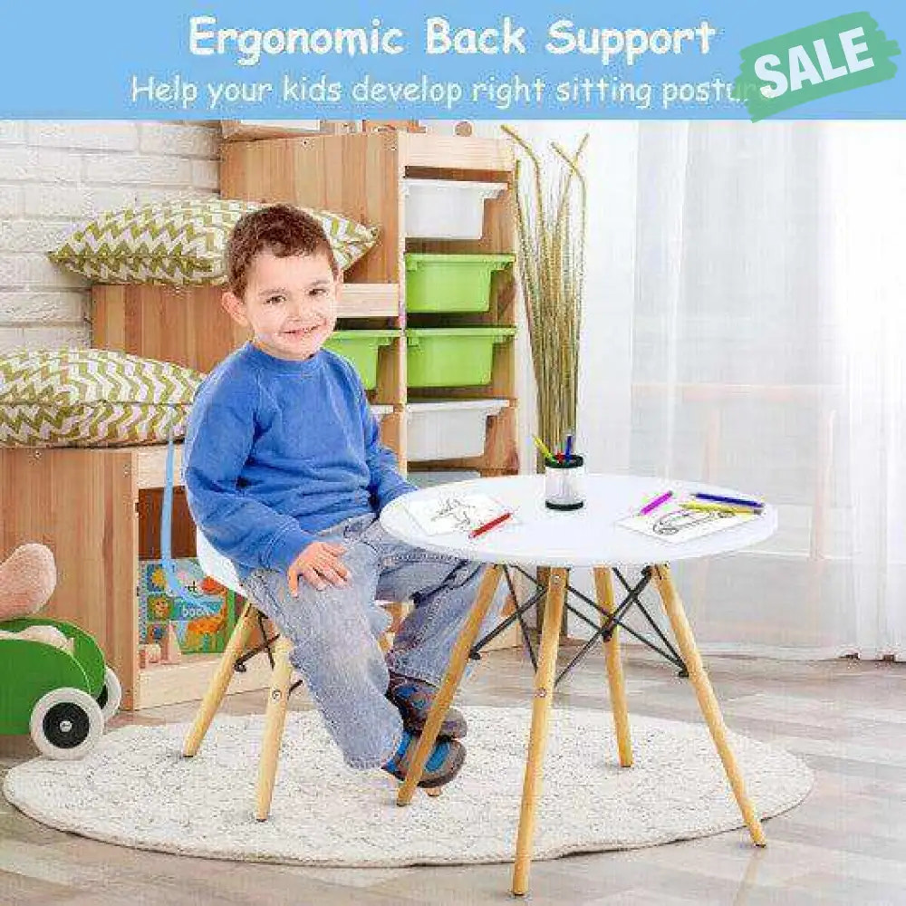 Kid’s Modern Dining Table Set with 2 Armless Chairs Kids Table & Chair Sets