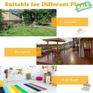 Kids Picnic Folding Table and Bench with Umbrella Green Kids Table & Chair Sets