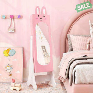 Kids Room Furniture Set with Princess Vanity Table and Chair-White White Kids Vanities