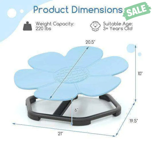 Kids Sensory Swivel Chair Elephant Petal 360¬∞ Spinning Chair-Blue