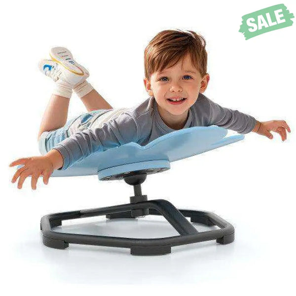 Kids Sensory Swivel Chair Elephant Petal 360¬∞ Spinning Chair-Blue