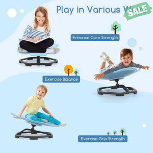 Kids Sensory Swivel Chair Elephant Petal 360¬∞ Spinning Chair-Blue