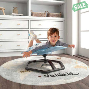 Kids Sensory Swivel Chair Elephant Petal 360¬∞ Spinning Chair-Blue