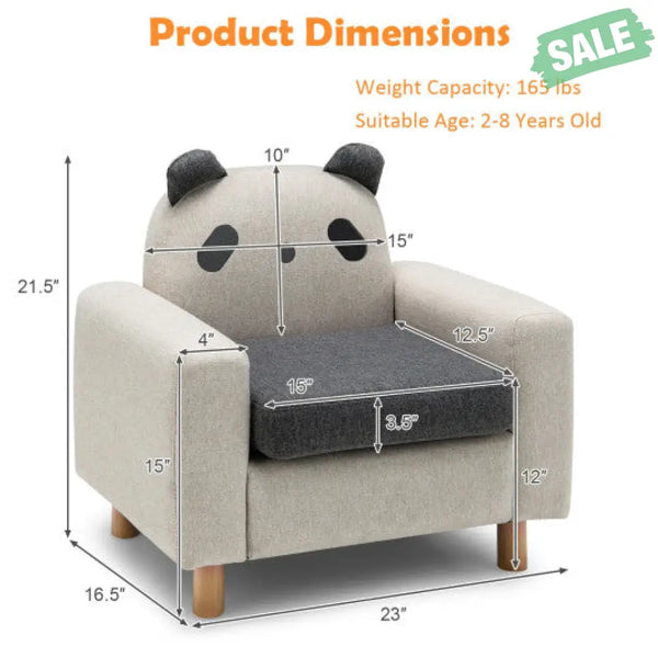 Kids Sofa with Armrest and Thick Cushion-Green Kids Chairs & Seating