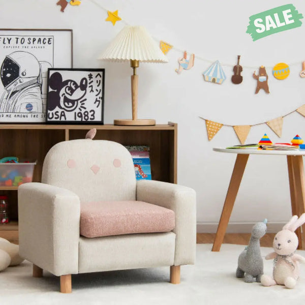 Kids Sofa with Armrest and Thick Cushion-Green Kids Chairs & Seating