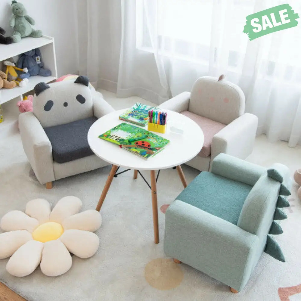 Kids Sofa with Armrest and Thick Cushion-Green Kids Chairs & Seating