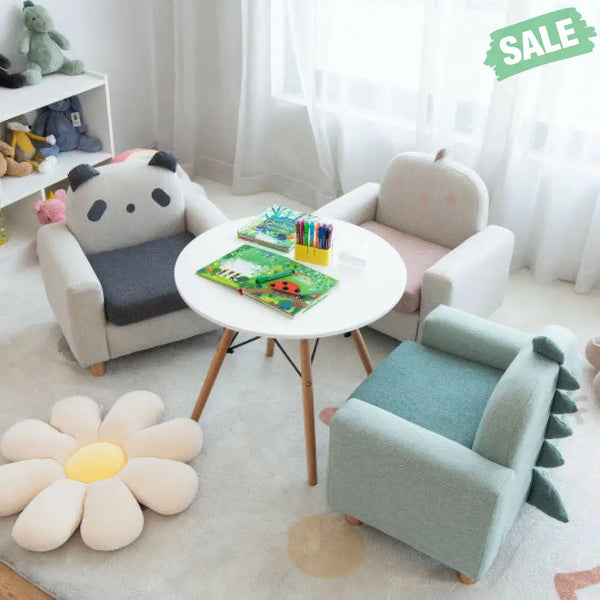 Kids Sofa with Armrest and Thick Cushion-Green Kids Chairs & Seating